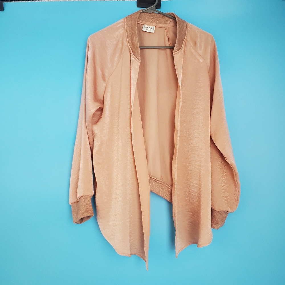h.i.p Jacket Size Large Open Front Gold